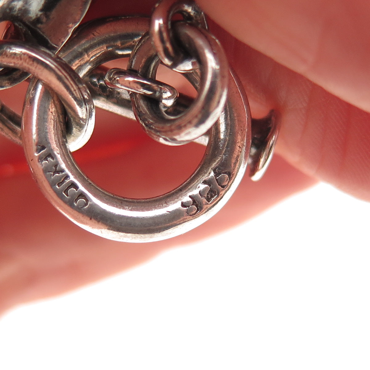 925 Sterling Silver Vintage Mexico Modernist Anchor Link Oxidized Bracelet 7"