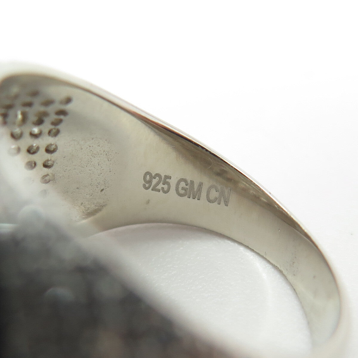 925 Sterling Silver Multi-C Z Domed Ring Size 8.25