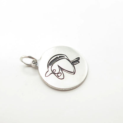 925 Sterling Silver USA Two In Town Horse Charm Pendant
