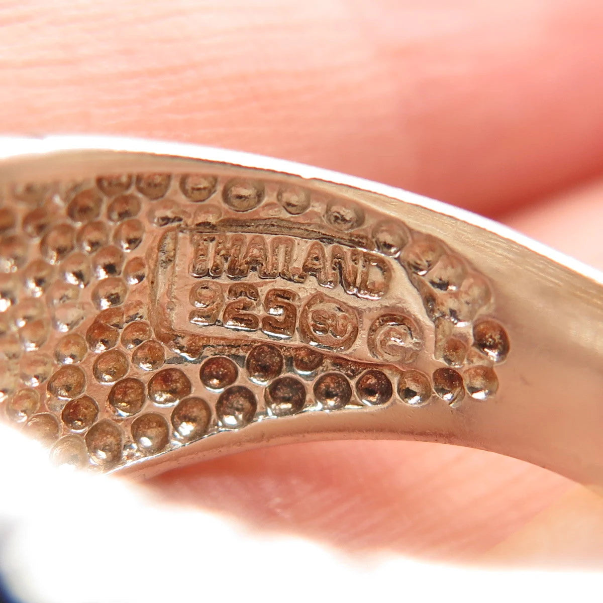 925 Sterling Silver Vintage Woven Wide Ring 7