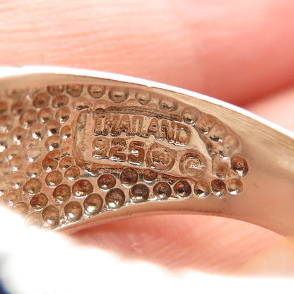 925 Sterling Silver Vintage Woven Wide Ring 7