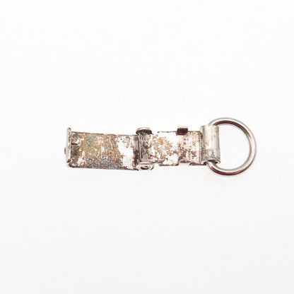 925 Sterling Silver Antique Art Deco Bracelet / Necklace Lock Clasp