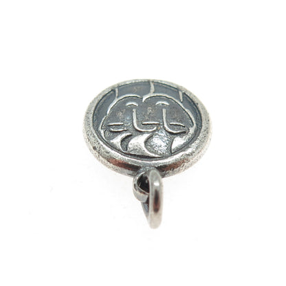 925 Sterling Silver Vintage Gemini Zodiac & Tiger Chinese Horoscope Mini Pendant