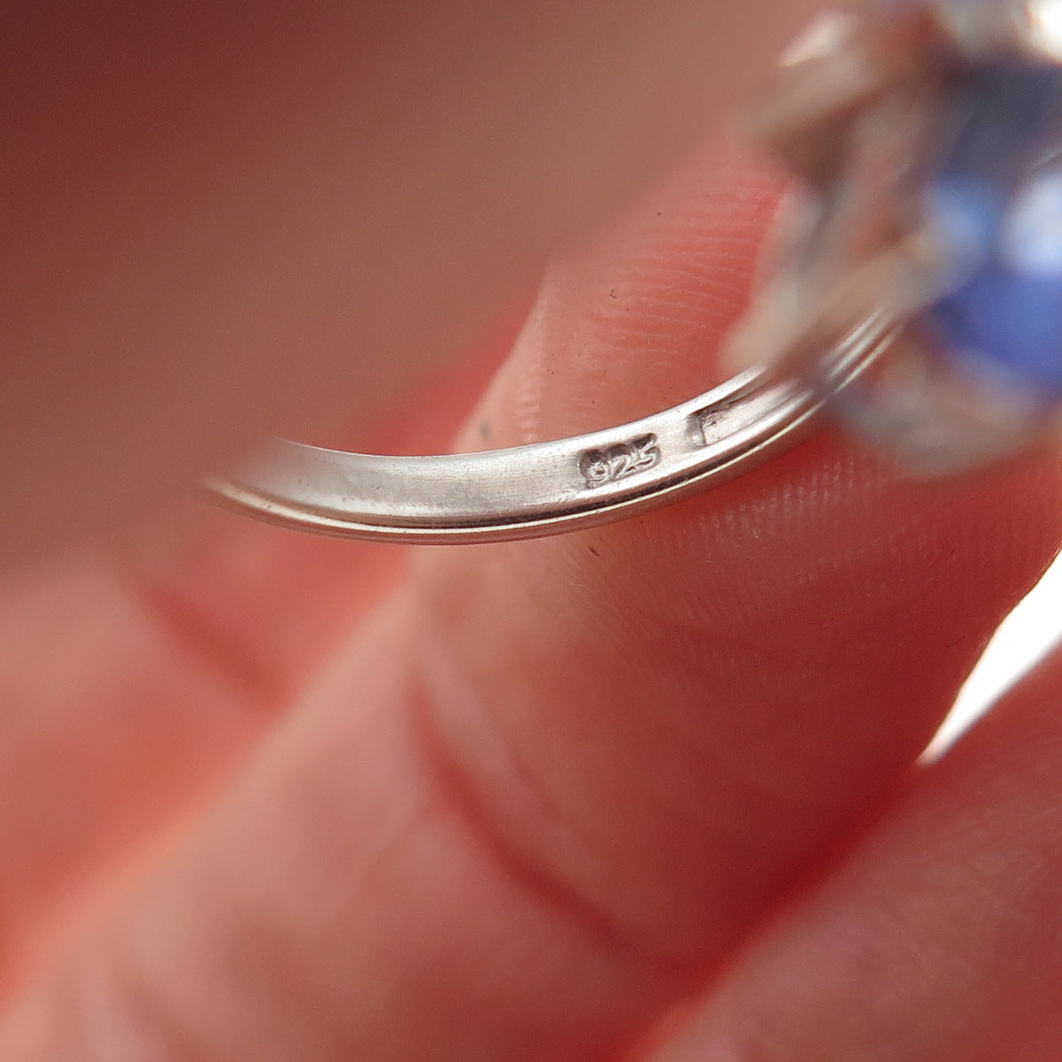 Chuck Clemency 925 Sterling Silver Real Tanzanite Bypass Ring Size 5.25