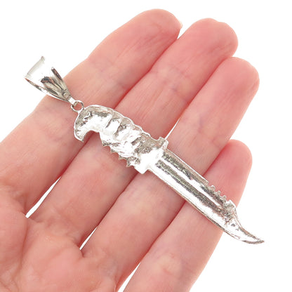 925 Sterling Silver Vintage Dagger Charm Pendant