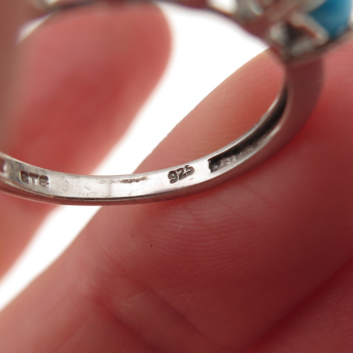 Chuck Clemency 925 Sterling Silver Real Sleeping Beauty Turquoise Ring Size 8