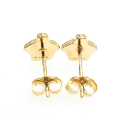 925 Sterling Silver Gold Plated Enamel Cupcake Stud Earrings