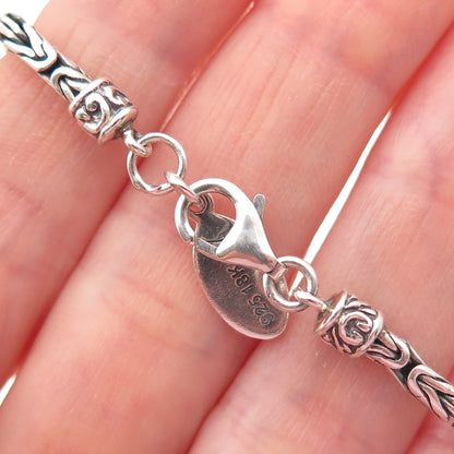 Robert Manse 925 Sterling Silver 18K Gold Vintage Byzantine Link Bracelet 6.5"