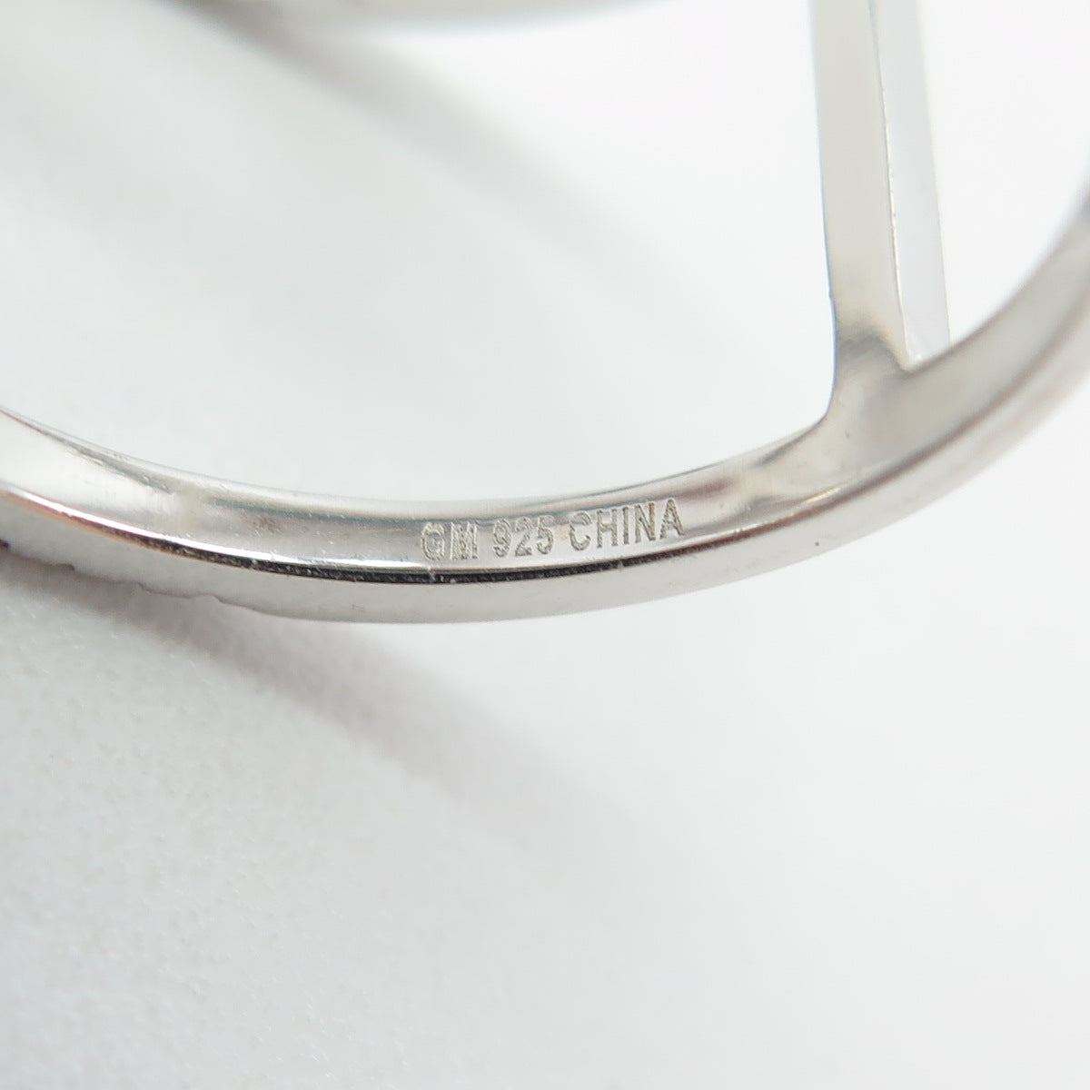 925 Sterling Silver Princess & Round-Cut C Z Modernist Ring Size 8