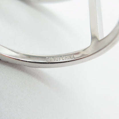 925 Sterling Silver Princess & Round-Cut C Z Modernist Ring Size 8