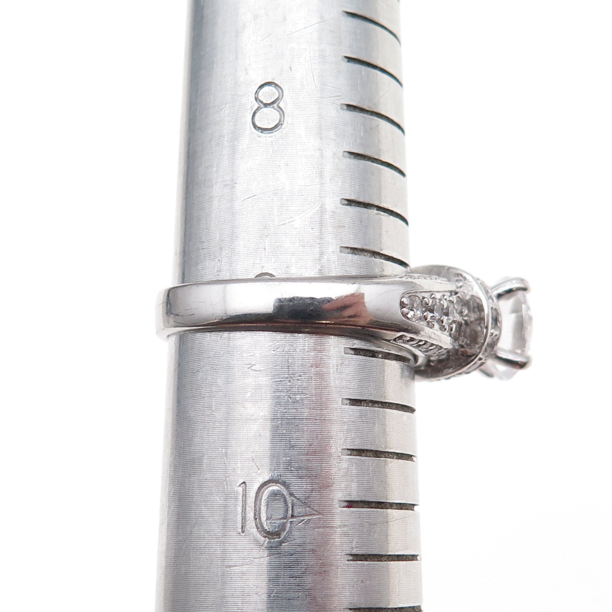 Seta 925 Sterling Silver Round-Cut C Z Engagement Ring Size 9.25