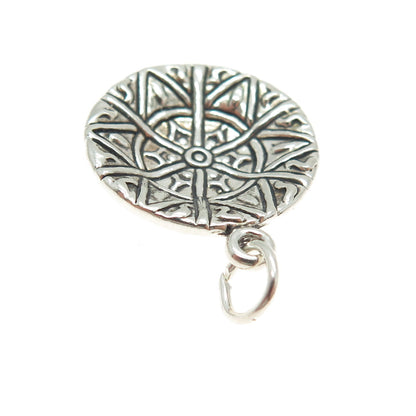 SUN WEST 925 Sterling Silver Vintage Southwestern Sun Flower Charm Pendant