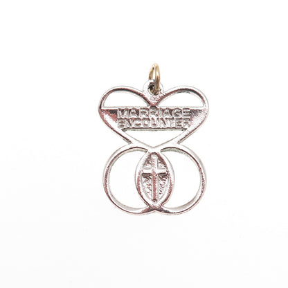 925 Sterling Silver Vintage Worldwide Marriage Encounter Movement Charm Pendant