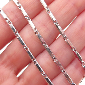 925 Sterling Silver Vintage Italy Heshe Chain Necklace 24"