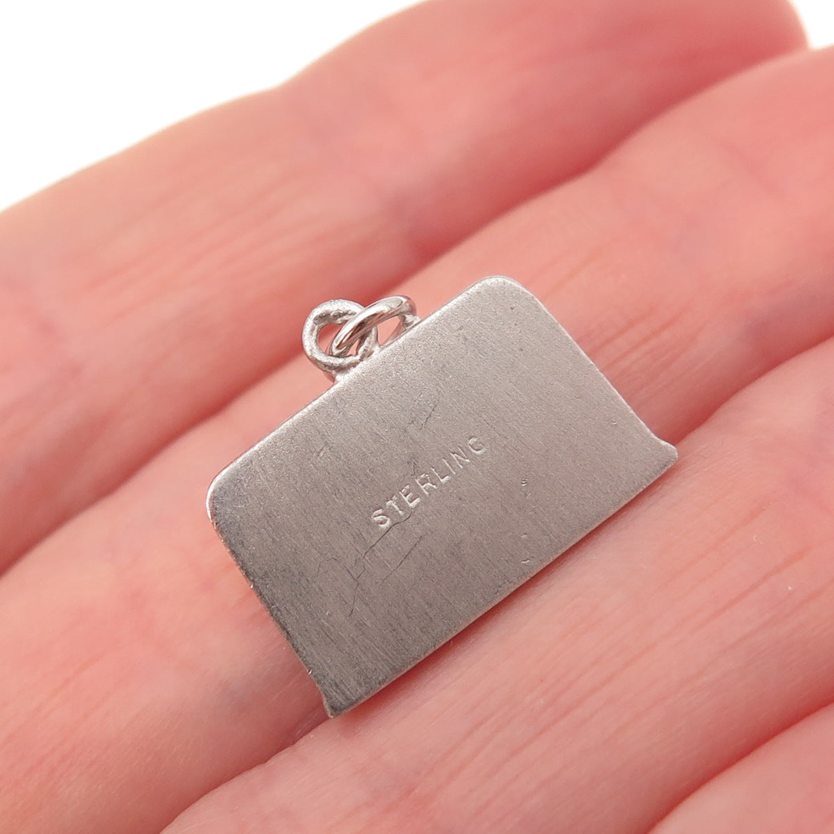925 Sterling Silver Vintage Retro Radio Charm Pendant