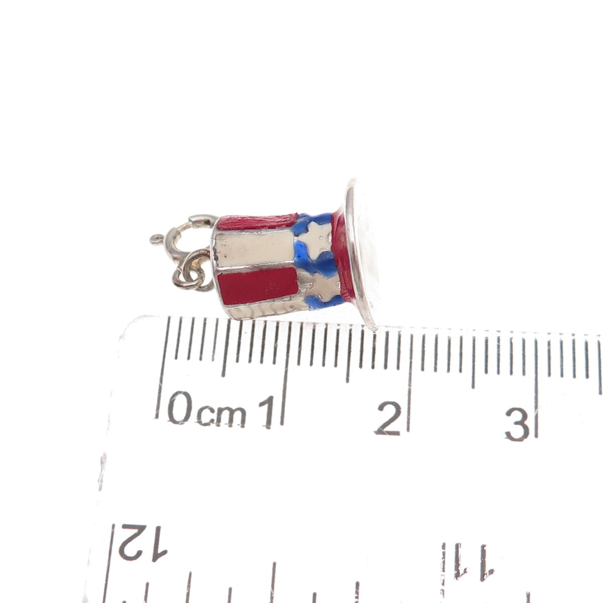 Ross Simons 925 Sterling Silver Vintage Enamel Sam’s Hat 3D Charm Pendant