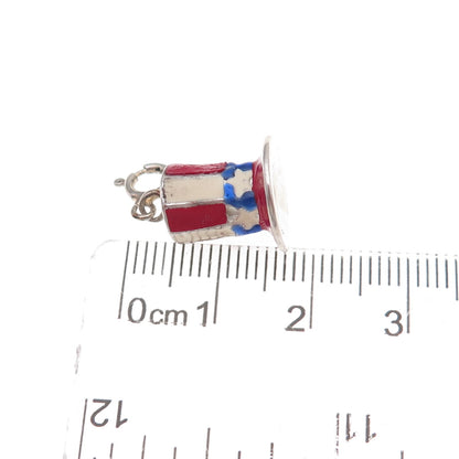 Ross Simons 925 Sterling Silver Vintage Enamel Sam’s Hat 3D Charm Pendant