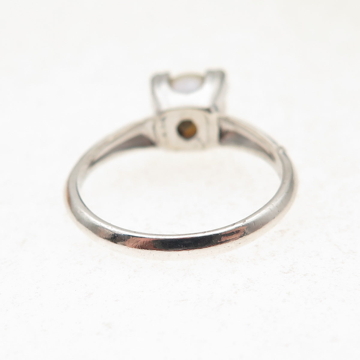 Clark & Coombs 925 Sterling Silver Antique Art Deco Real Pearl Ring Size 5.25