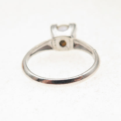 Clark & Coombs 925 Sterling Silver Antique Art Deco Real Pearl Ring Size 5.25