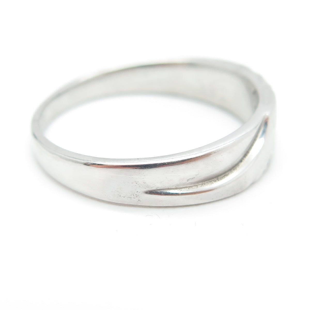 STAR RING P4SR 925 Sterling Silver Real Round-Cut Diamond Band Ring Size 11.25