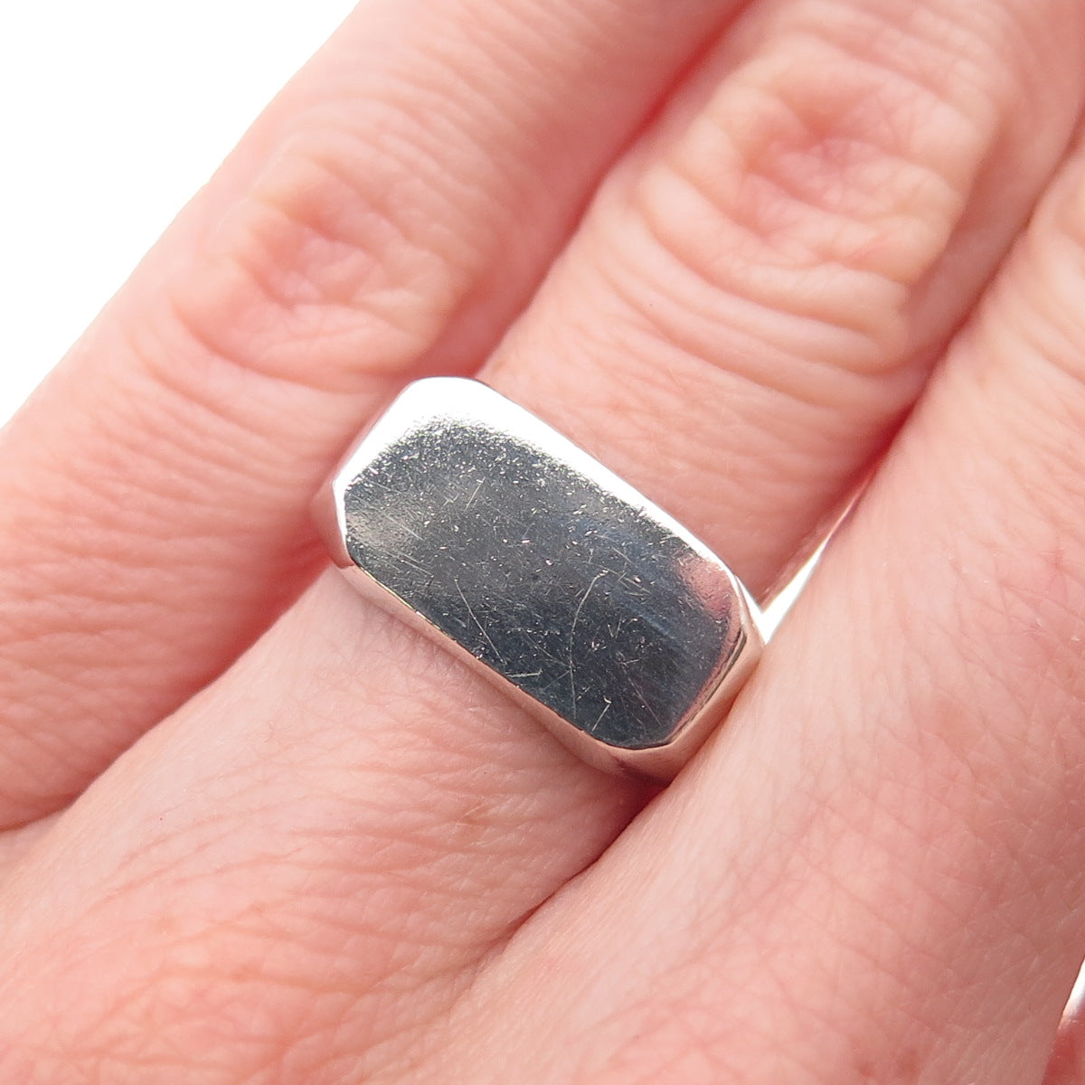 925 Sterling Silver Vintage Signet Ring Size 5.25