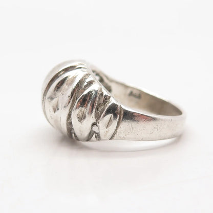 925 Sterling Silver Vintage Domed Ring Size 6