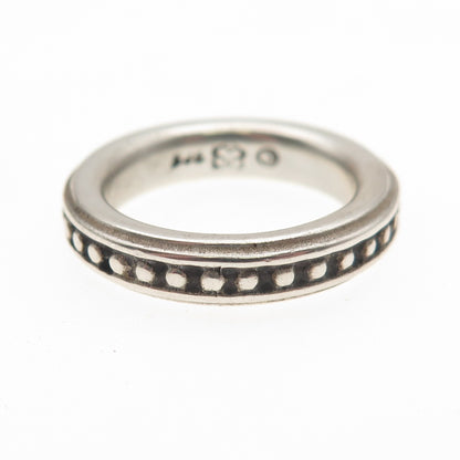 SLANE & SLANE 925 Sterling Silver Vintage Dotted All Around Band Ring Size 6