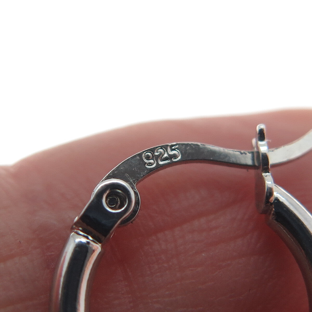 925 Sterling Silver Tube Hoop Earrings