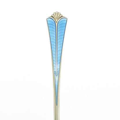 DAVID ANDERSEN 925S Sterling Silver Gold Plated Vintage Norway Enamel Lemon Fork