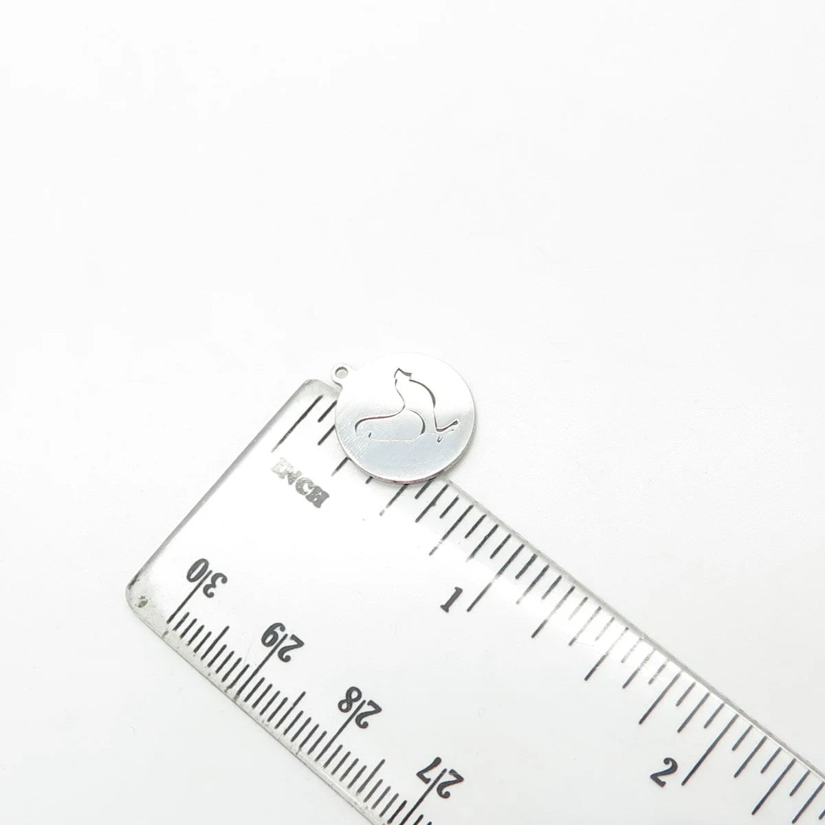 925 Sterling Silver USA Two In Town Rooster Bird Charm Pendant
