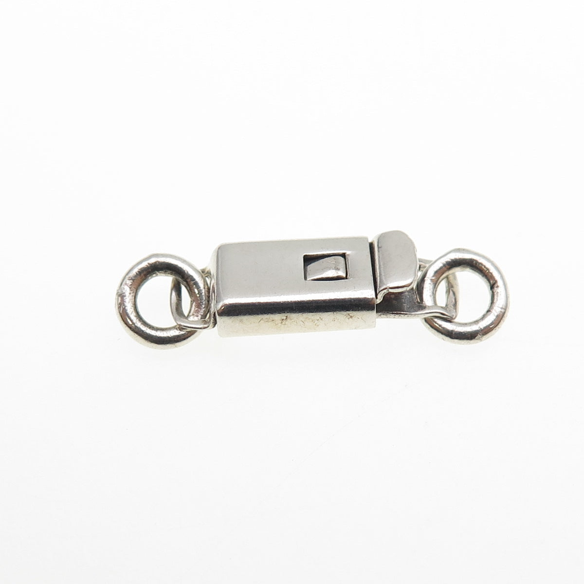 925 Sterling Silver Vintage Bracelet / Necklace Box Lock Clasp