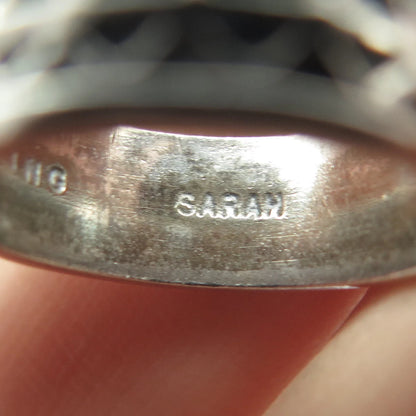 925 Sterling Silver Vintage Saram Zigzag Band Ring Size 6
