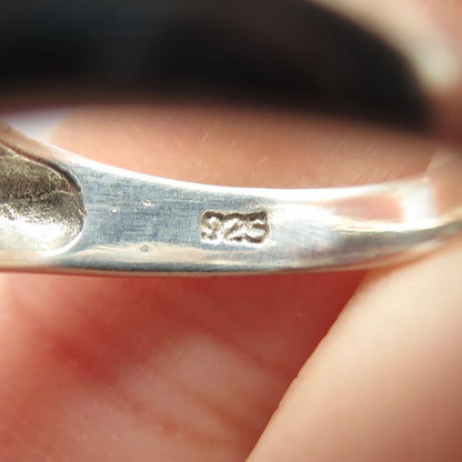 925 Sterling Silver Vintage Fence Ring Size 6
