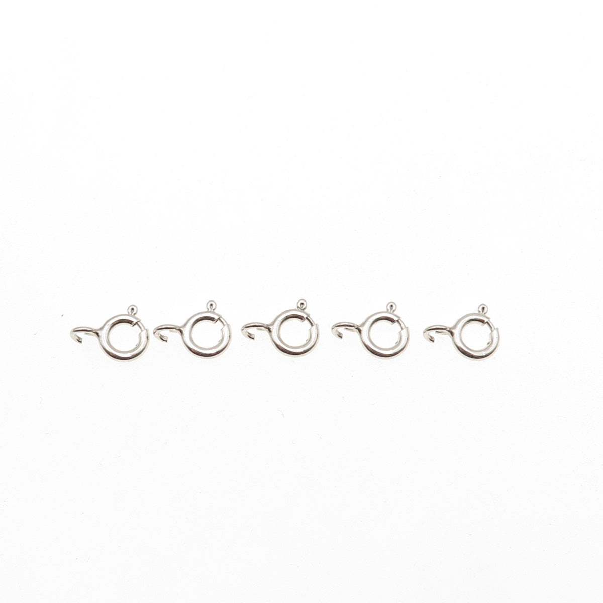 925 Sterling Silver Bracelet / Necklace SET of 5 Spring Ring Lock Clasps