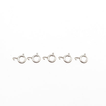 925 Sterling Silver Bracelet / Necklace SET of 5 Spring Ring Lock Clasps