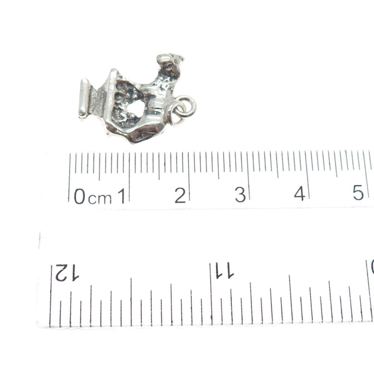 925 Sterling Silver Antique Wolf Romulus & Remus Minimalist Charm Pendant