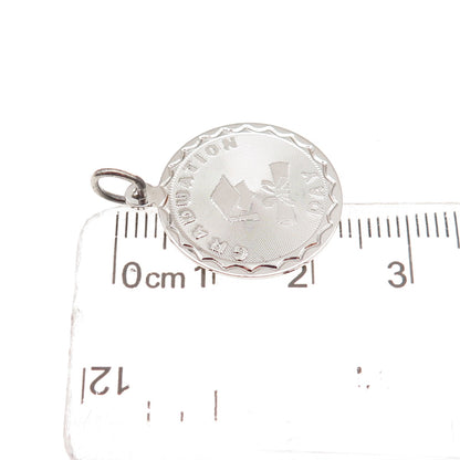 Spencer Co. 925 Sterling Silver Vintage Graduation Day Charm Pendant