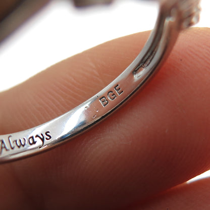 BGE BRADFORD 925 Sterling Silver Lab-Created Sapphire & C Z Ring Size 7.75