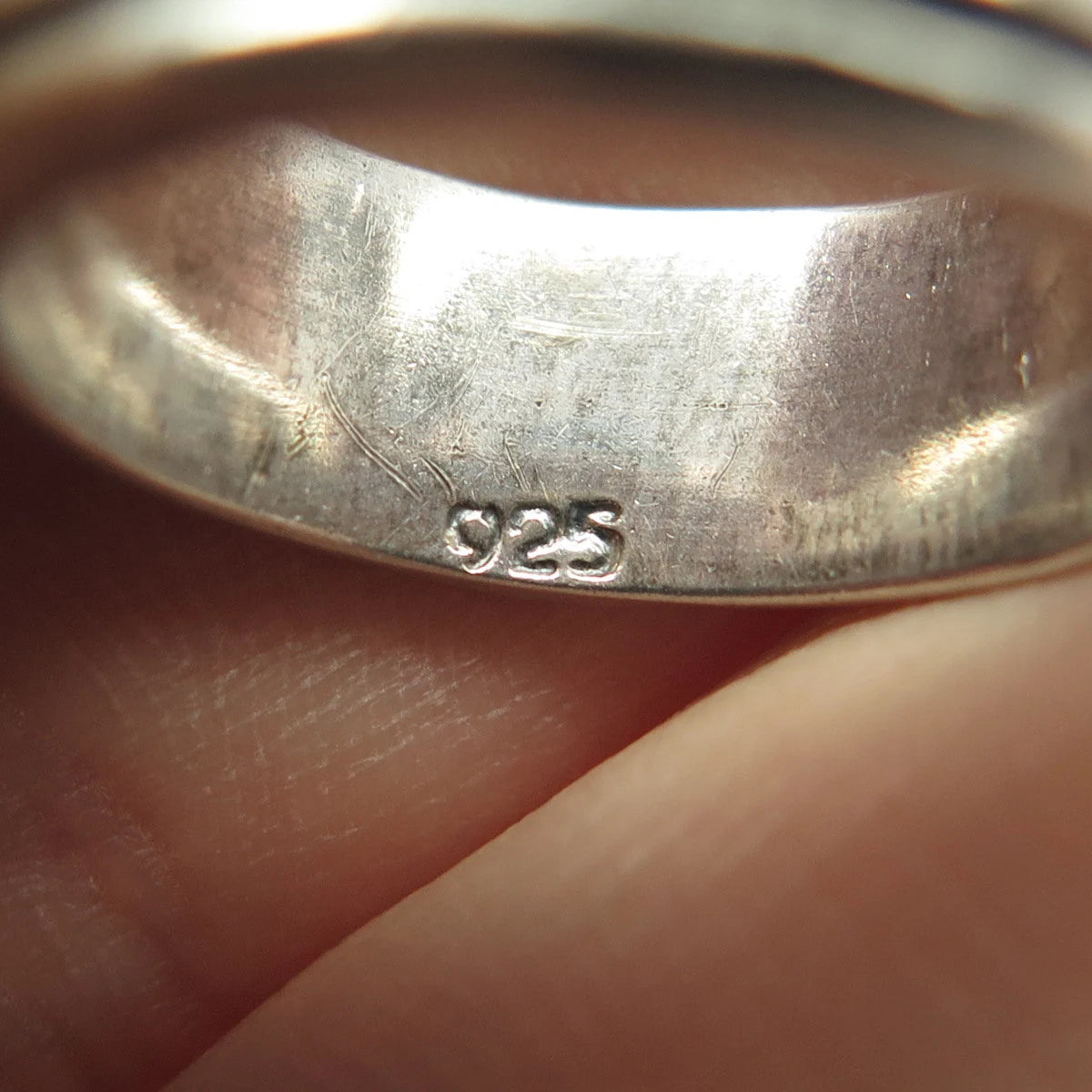 925 Sterling Silver Vintage "Love Love Love" Rotating Band Ring Size 6.25