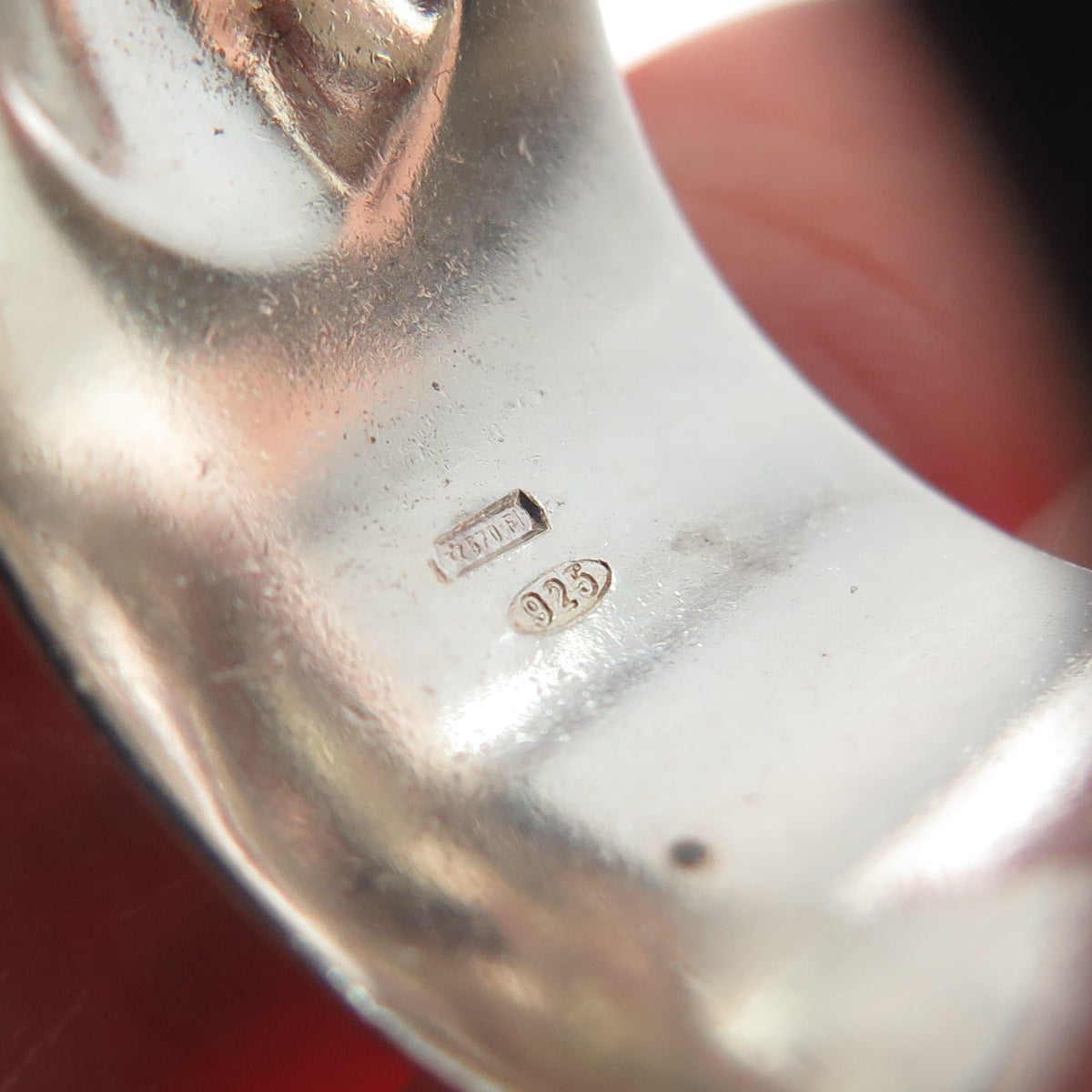 GUCCI 925 Sterling Silver Vintage Italy Modernist Puffy Band Ring Size 8