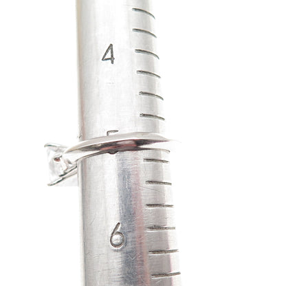 TYCOON 925 Sterling Silver Multi-Cut C Z Engagement Ring Size 5