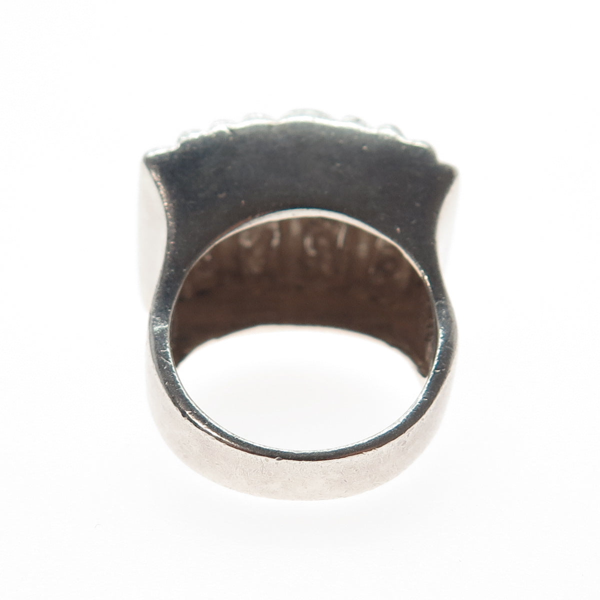 925 Sterling Silver Vintage Modernist Roped Ring Size 6.5