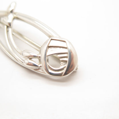 925 Sterling Silver Vintage Modernist Pin Brooch