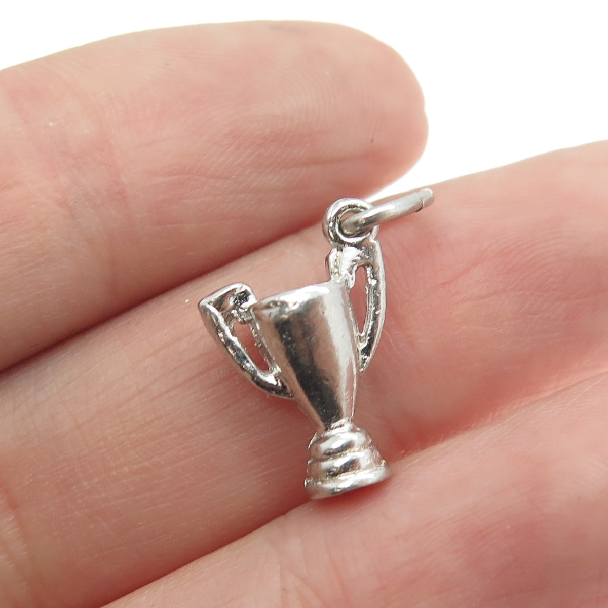 925 Sterling Silver Antique Art Deco Goblet 3D Charm Pendant