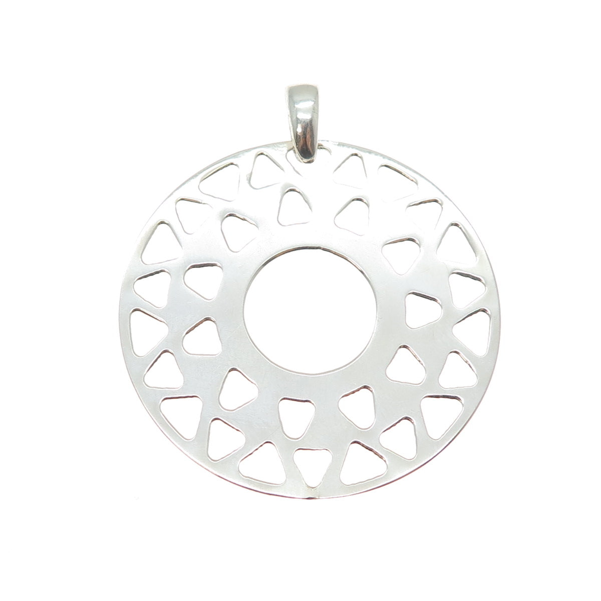CHARLES WINSTON 925 Sterling Silver Vintage Italy Sun Symbol Charm Pendant