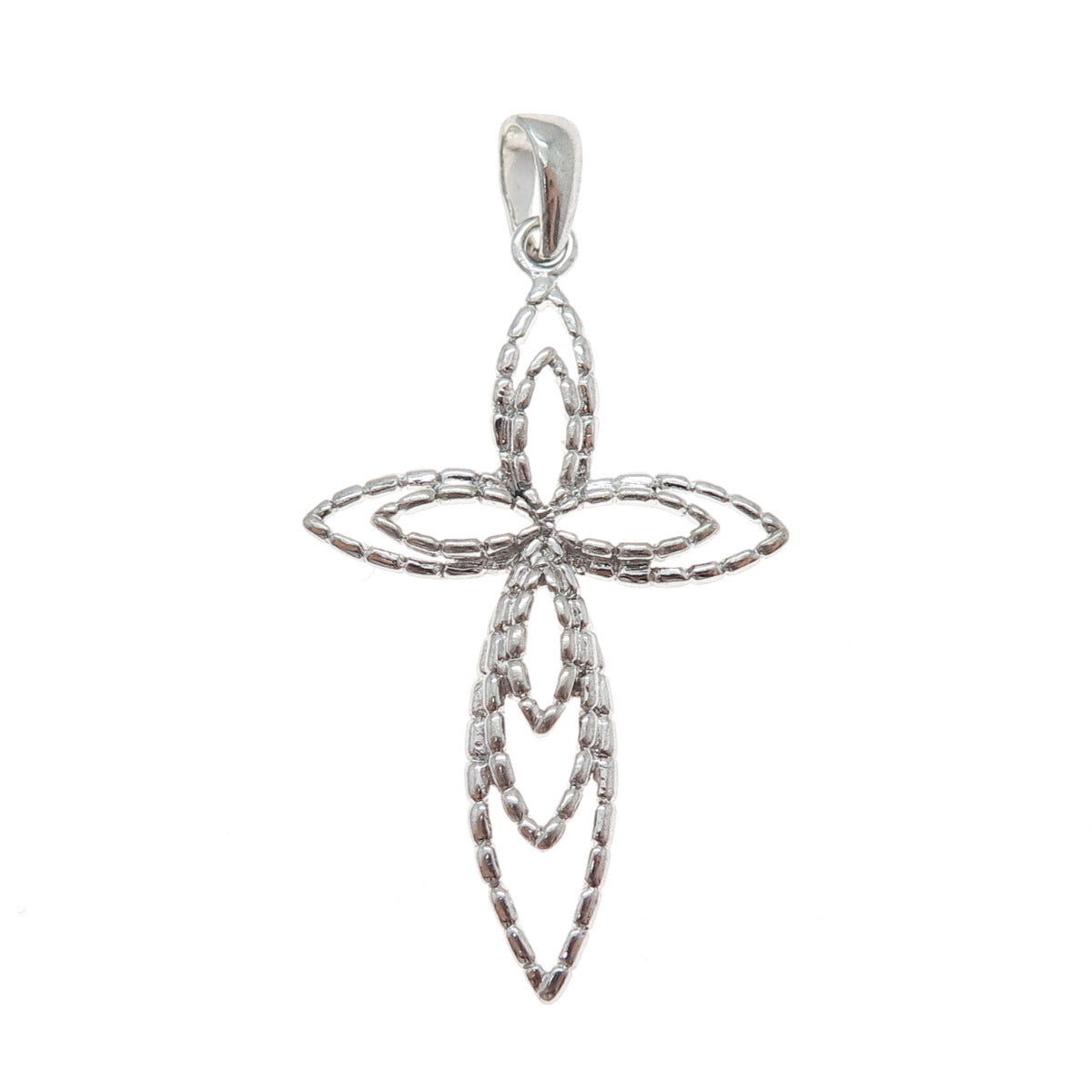 925 Sterling Silver Vintage Cross Religious Charm Pendant