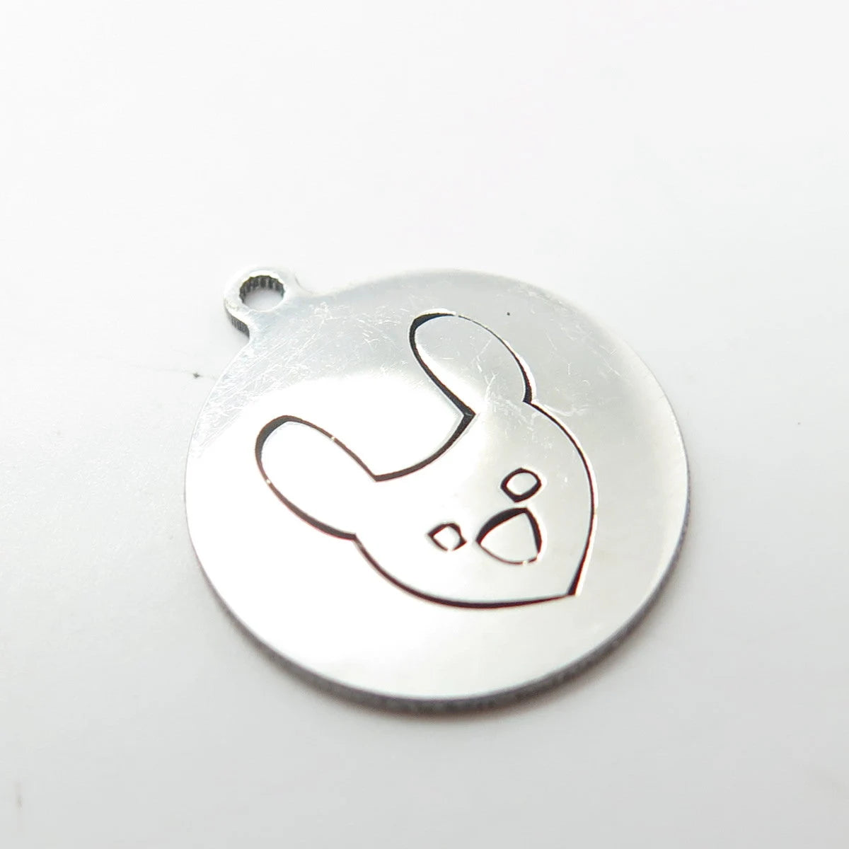 925 Sterling Silver USA Two In Town Rabbit Charm Pendant