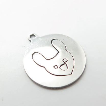 925 Sterling Silver USA Two In Town Rabbit Charm Pendant