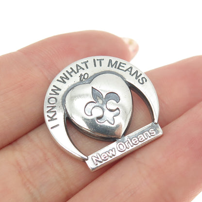 ANNE DALE 925 Sterling Silver 2005 New Orleans Katrina Memorial Tie Tack