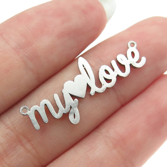925 Sterling Silver "My Love" Centerpiece Pendant